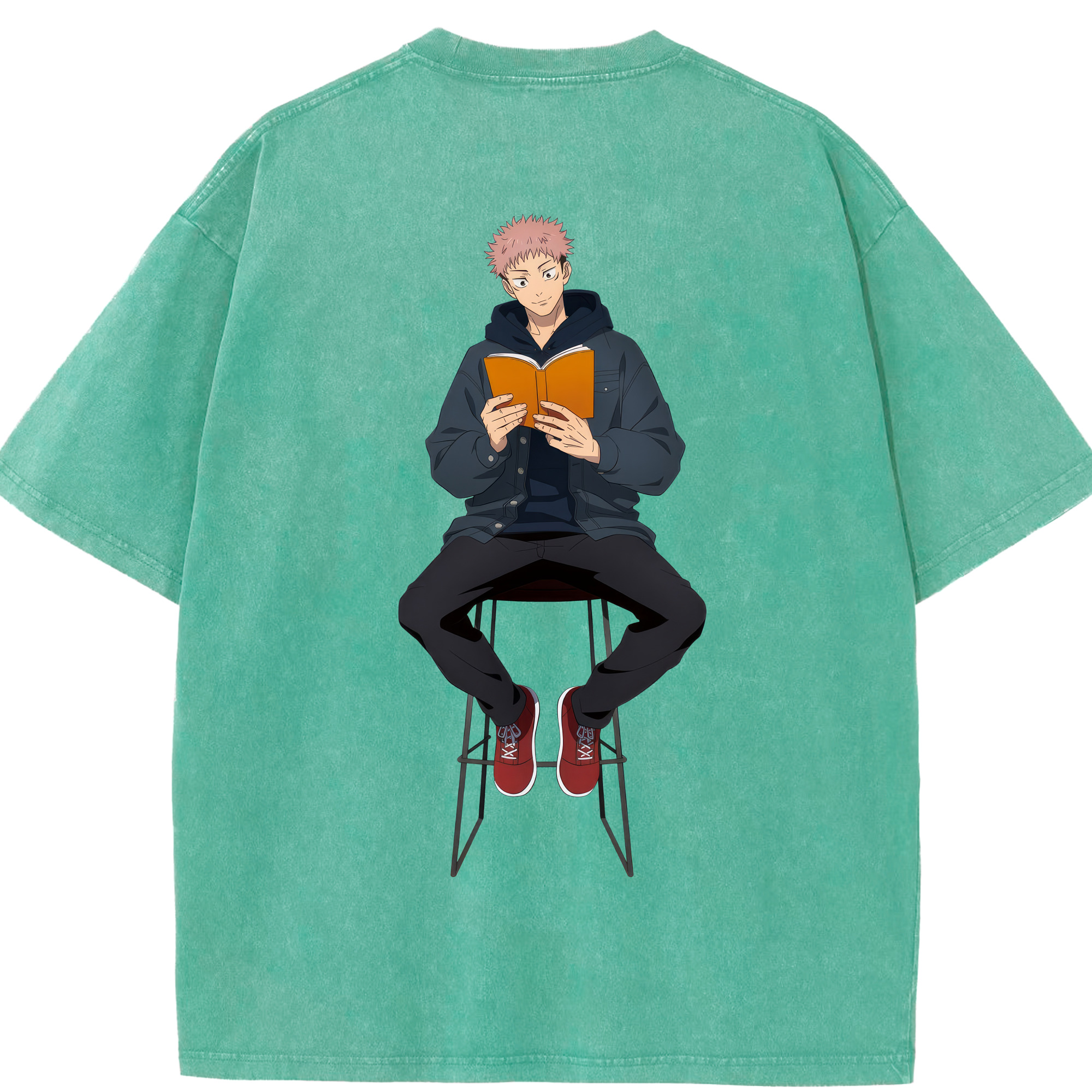 （画像用） 呪術廻戦 Jujutsu Kaisen 綿100% ヴィンテージ風 半袖Tシャツ（背面プリント）